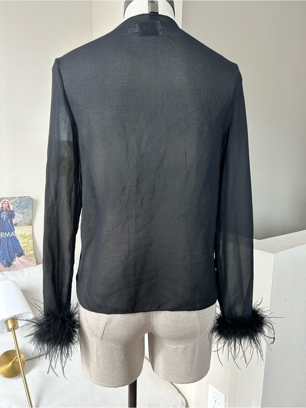 SNDYS. Black Sheer Blouse - Picture 9 of 12